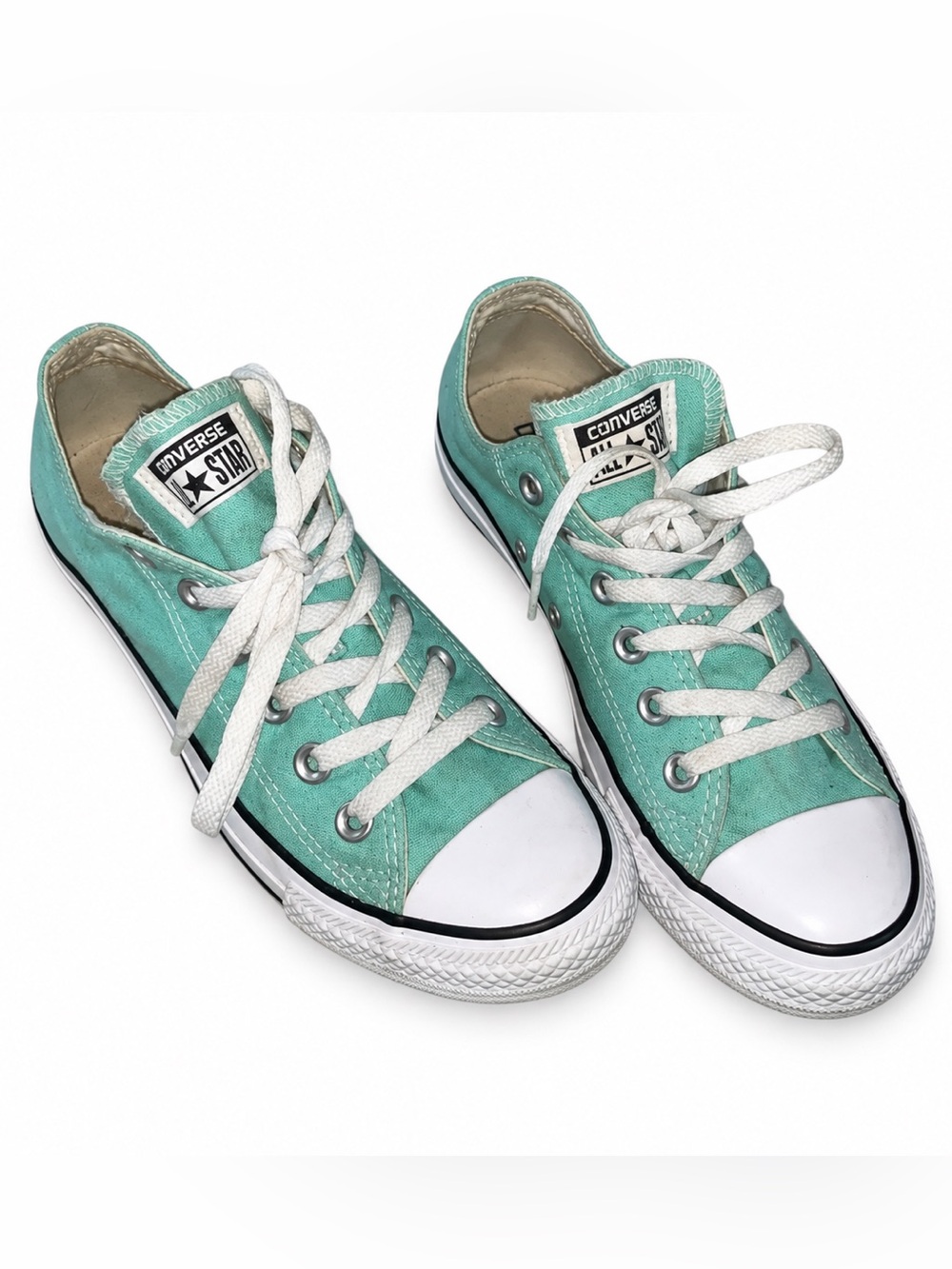 Converse Chuck Taylor All Star Low Top | Aqua Blue Canvas Sneakers | Size 8